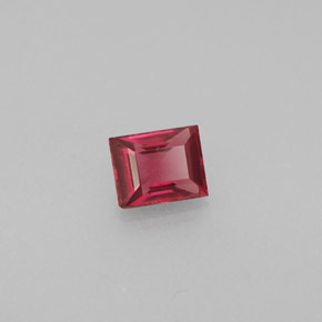 Espinélio vermelho natural 0,43ct, baguete, VS