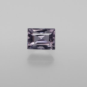 Espinélio violeta natural 0,53ct, baguete, VS