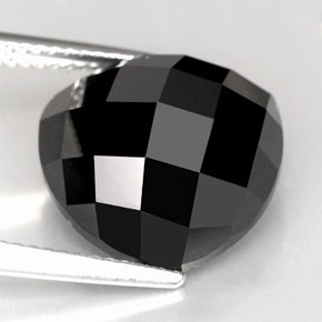 Espinélio preto natural 11,09ct, trillion, opaco