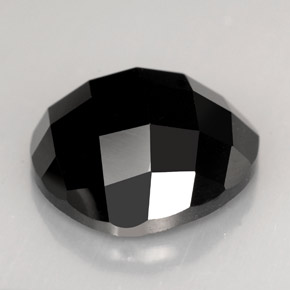 Espinélio preto natural 11,09ct, trillion, opaco