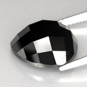 Espinélio preto natural 11,09ct, trillion, opaco