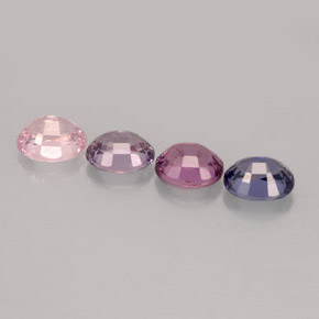 Pedras preciosas de espinélio multicolorido natural de  ct, corte oval, VVS-VS