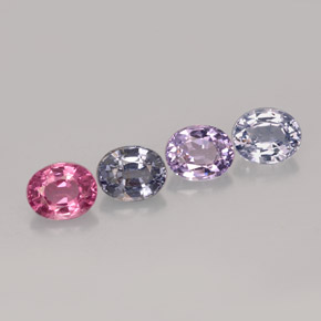 Pedras preciosas de espinélio multicolorido natural de  ct, corte oval, VVS-VS