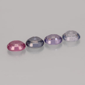 Pedras preciosas de espinélio multicolorido natural de  ct, corte oval, VVS-VS