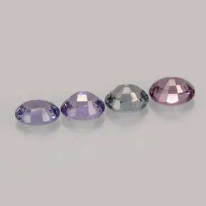 Pedras preciosas de espinélio multicolorido natural de  ct, corte oval, VVS-VS