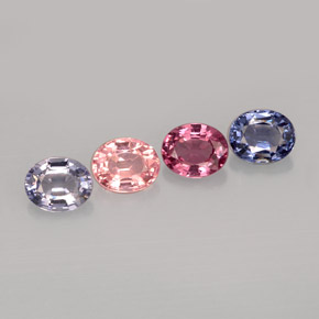 Pedras preciosas de espinélio multicolorido natural de  ct, corte oval, VVS-VS