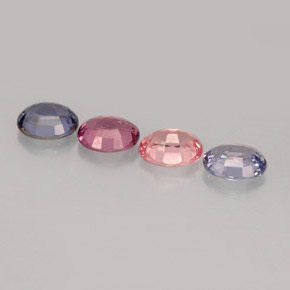 Pedras preciosas de espinélio multicolorido natural de  ct, corte oval, VVS-VS