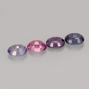 Pedras preciosas de espinélio multicolorido natural de  ct, corte oval, VVS-VS