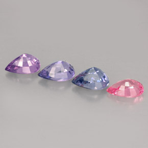 Pedras preciosas de espinélio multicolorido natural de  ct, formato de pêra, VVS-VS