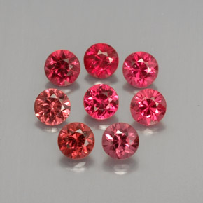 Pedras preciosas de espinélio vermelho natural de  ct, corte redondo, VS