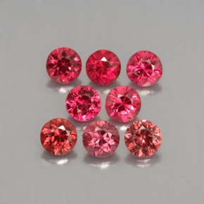Pedras preciosas de espinélio vermelho natural de  ct, corte redondo, VS