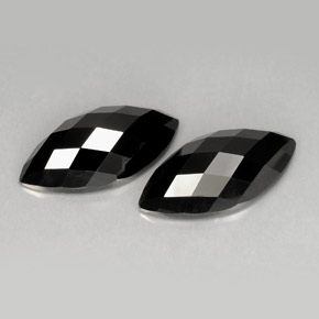 Pedras preciosas de espinélio preto natural de  ct, marquise, opaco