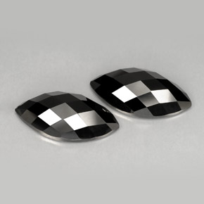 Pedras preciosas de espinélio preto natural de  ct, marquise, opaco