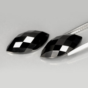 Pedras preciosas de espinélio preto natural de  ct, marquise, opaco