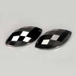 Pedras preciosas de espinélio preto natural de  ct, marquise, opaco