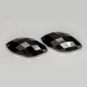 Pedras preciosas de espinélio preto natural de  ct, marquise, opaco