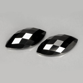Pedras preciosas de espinélio preto natural de  ct, marquise, opaco