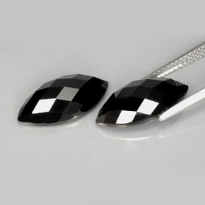 Pedras preciosas de espinélio preto natural de  ct, marquise, opaco