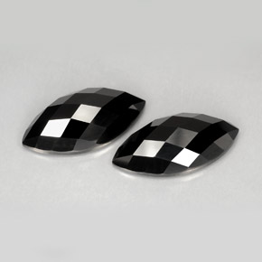 Pedras preciosas de espinélio preto natural de  ct, marquise, opaco