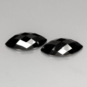 Pedras preciosas de espinélio preto natural de  ct, marquise, opaco