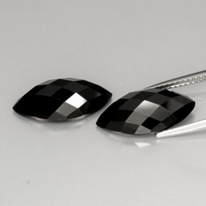 Pedras preciosas de espinélio preto natural de  ct, marquise, opaco