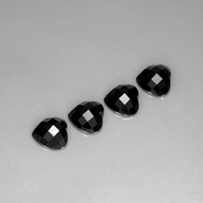 Pedras preciosas de espinélio preto natural de  ct, formato de coração, opaco