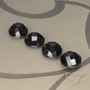 Pedras preciosas de Espinélio Preto natural de 19.58 ct, Redondo, Opaco