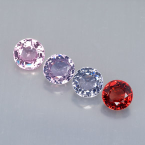 Pedras preciosas de espinélio multicolorido natural de  ct, corte redondo, VS