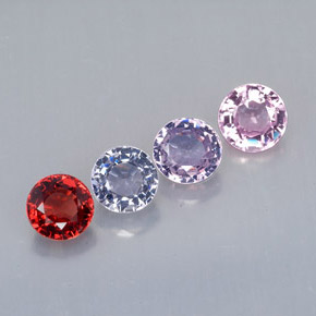Pedras preciosas de espinélio multicolorido natural de  ct, corte redondo, VS