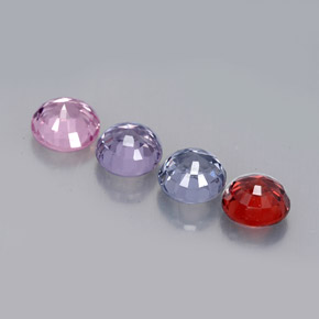 Pedras preciosas de espinélio multicolorido natural de  ct, corte redondo, VS