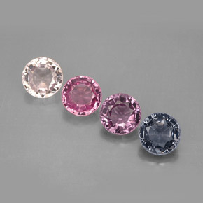 Pedras preciosas de espinélio multicolorido natural de  ct, corte redondo, VS