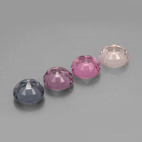 Pedras preciosas de espinélio multicolorido natural de  ct, corte redondo, VS