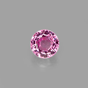 Espinélio rosa natural 0,60ct, corte redondo, VVS-VS