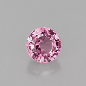 Espinélio rosa natural 0,89ct, corte redondo, VS