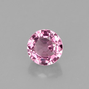 Espinélio rosa natural 0,89ct, corte redondo, VS