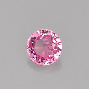 Espinélio rosa natural 0,74ct, corte redondo, VVS-VS
