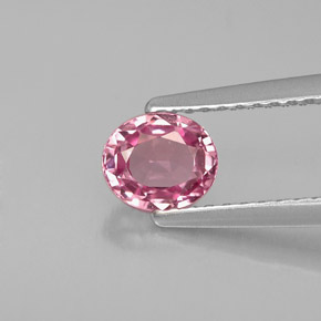 Espinélio rosa natural 0,76ct, corte oval, VVS