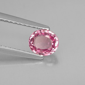 Espinélio rosa natural 0,76ct, corte oval, VVS