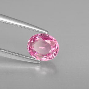 Espinélio rosa natural 0,79ct, corte oval, VVS-VS
