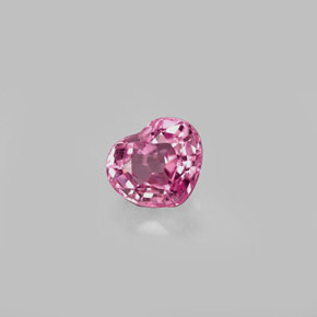 Espinélio rosa natural 0,68ct, formato de coração, VVS-VS