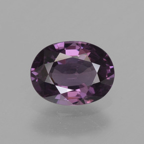 Espinélio roxo natural 0,82ct, corte oval, VVS