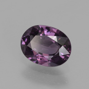 Espinélio roxo natural 0,82ct, corte oval, VVS