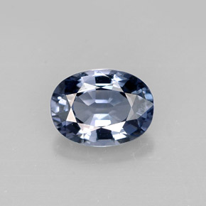 Espinélio azul natural 0,90ct, corte oval, VVS
