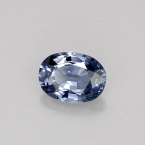 Espinélio azul natural 0,90ct, corte oval, VVS