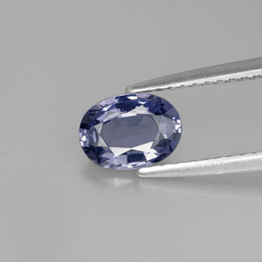 Espinélio azul natural 0,88ct, corte oval, VVS-VS