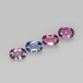 Pedras preciosas de espinélio multicolorido natural de  ct, corte oval, VVS-VS