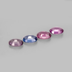 Pedras preciosas de espinélio multicolorido natural de  ct, corte oval, VVS-VS