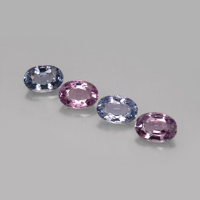 Pedras preciosas de espinélio multicolorido natural de  ct, corte oval, VVS-VS