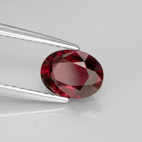 Espinélio vermelho natural 1,11ct, corte oval, VVS-VS