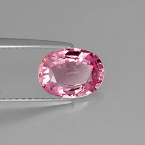 Espinélio rosa natural 1,48ct, corte oval, VS